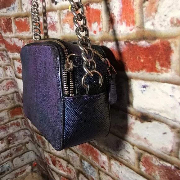 Guess Multi Colorful Metallic Leather Chained Crossbody Bag - Picture 7 of 16